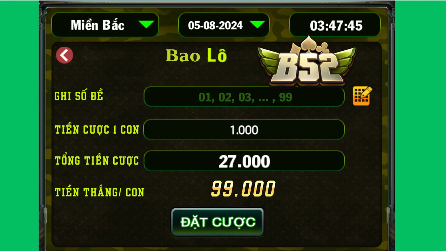 Các cách chơi lô đề phổ biến tại cổng game B52 Club