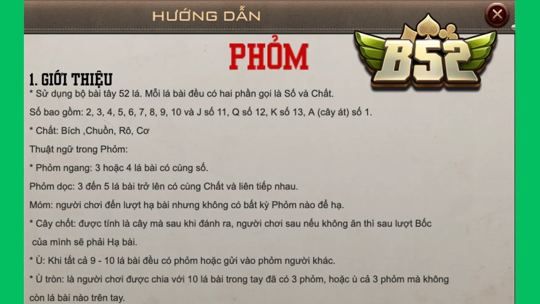 Bạn cần hiểu rõ luật được quy định trong Phỏm B52 Club 